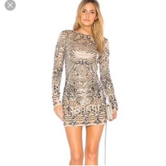 ENDLESS ROSE long sleeve Sequin Embellished mini Dress size small - Picture 1 of 11